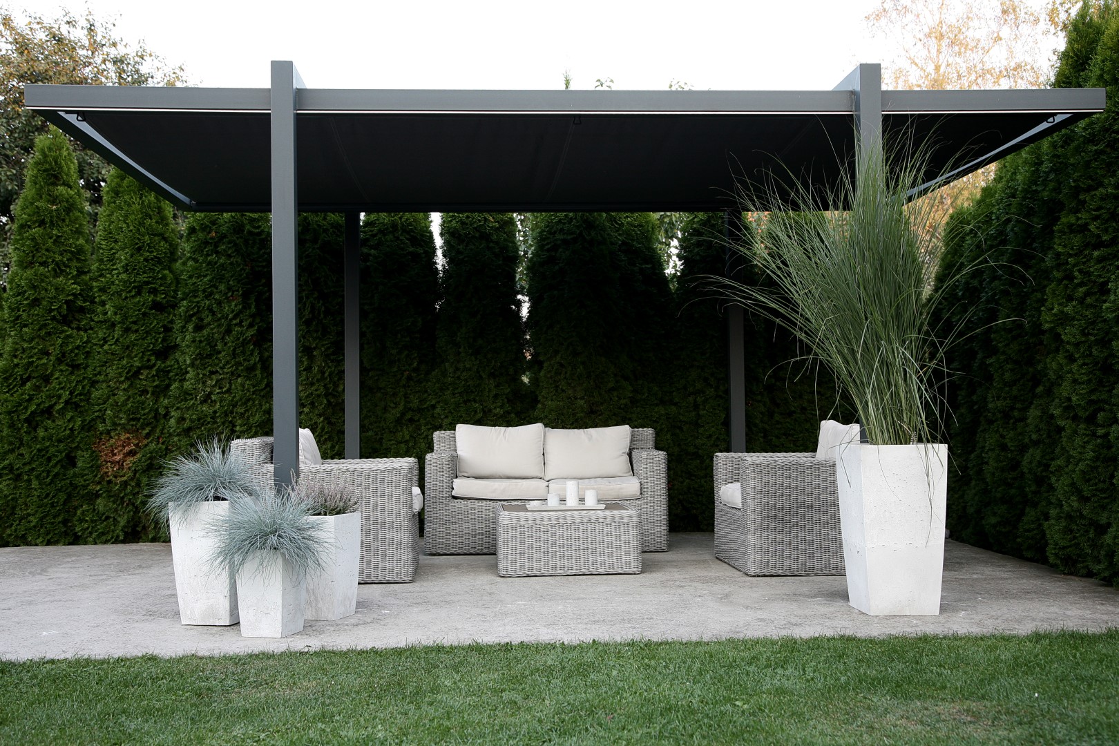 Betonový Květináč - Hranatý, Velký