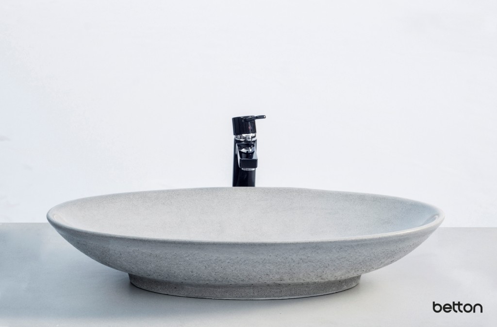 Betonové umyvadlo - Elliptic White